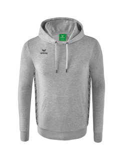 Erima Kapuzenpullover Essential Team Kapuzensweat (weiche Baumwolle, Rippbündchen) hellgrau/grau Herren